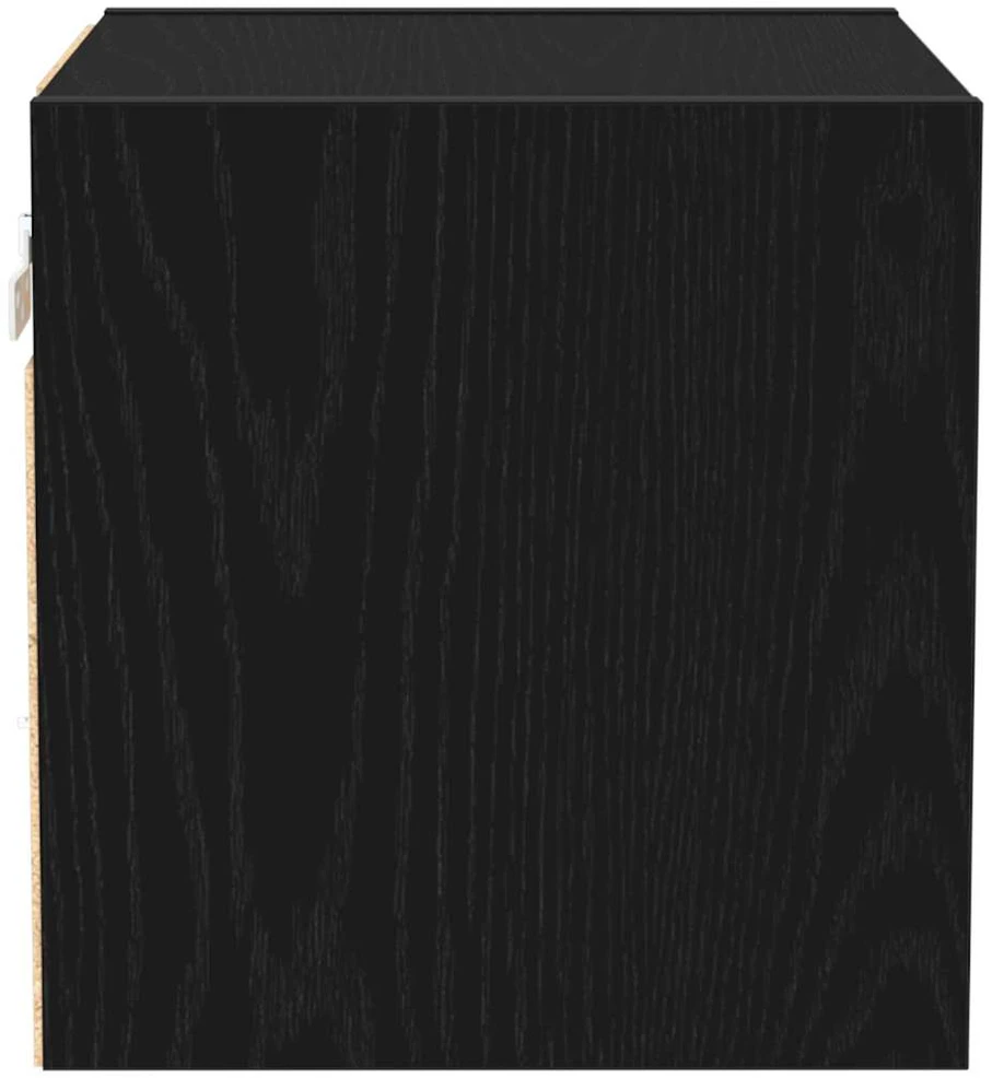 TV staliukas LED sieninis šoninis stalelis Juoda 30 x 28,5 x 30 cm