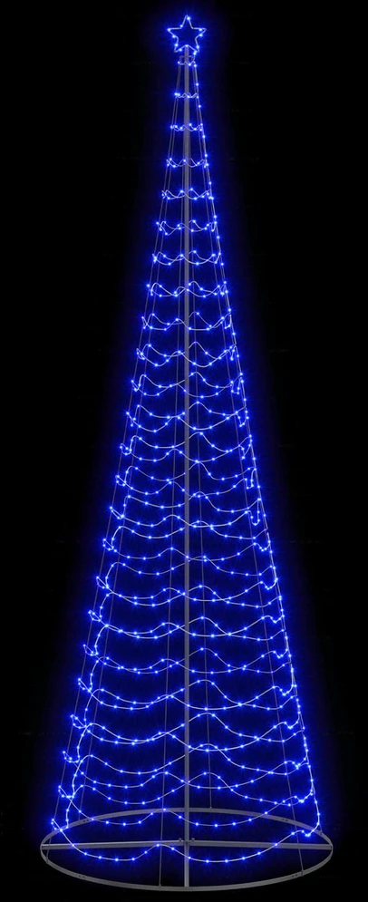 LED spiralinė Kalėdų eglutė su pagrindu EKENAS 400 cm 588 LED