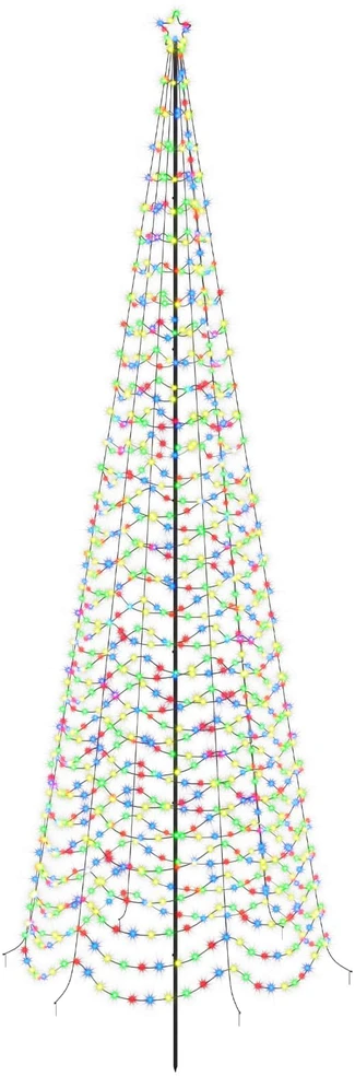LED spiralinė Kalėdų eglutė su smaigu EKENAS 400 cm 588 LED