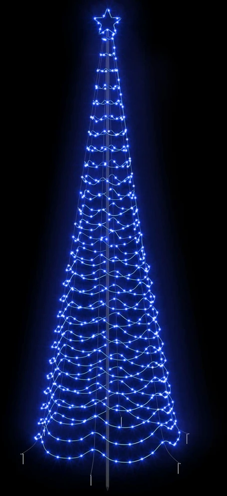 LED spiralinė Kalėdų eglutė su smaigu EKENAS 300 cm 475 LED
