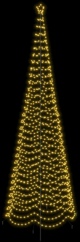 LED spiralinė Kalėdų eglutė su smaigu EKENAS 500 cm 868 LED
