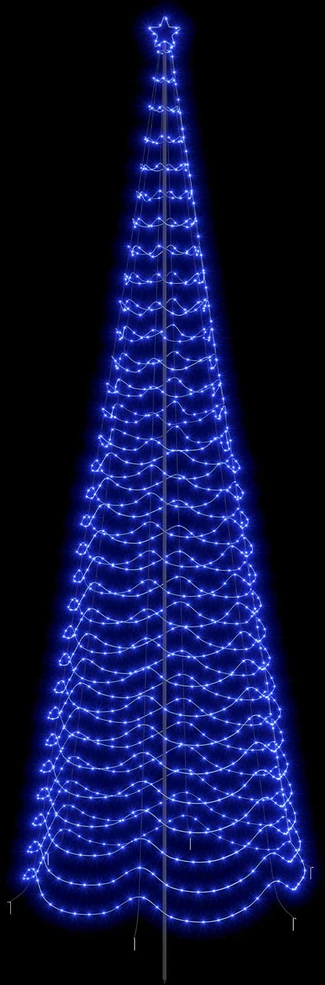 LED spiralinė Kalėdų eglutė su smaigu EKENAS 500 cm 868 LED
