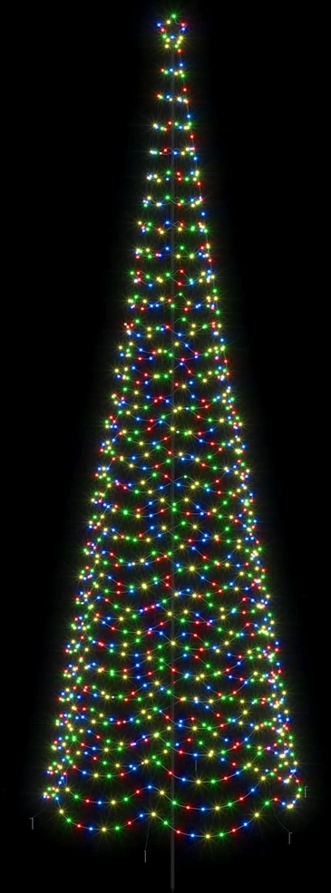 LED spiralinė Kalėdų eglutė su smaigu EKENAS 500 cm 868 LED