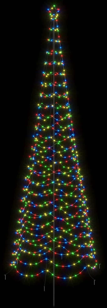 LED spiralinė Kalėdų eglutė su smaigu EKENAS 400 cm 588 LED