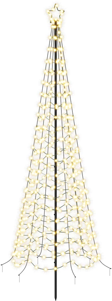 LED spiralinė Kalėdų eglutė su smaigu EKENAS 400 cm 588 LED