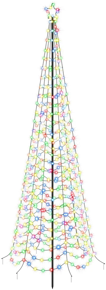 LED spiralinė Kalėdų eglutė su smaigu EKENAS 300 cm 475 LED
