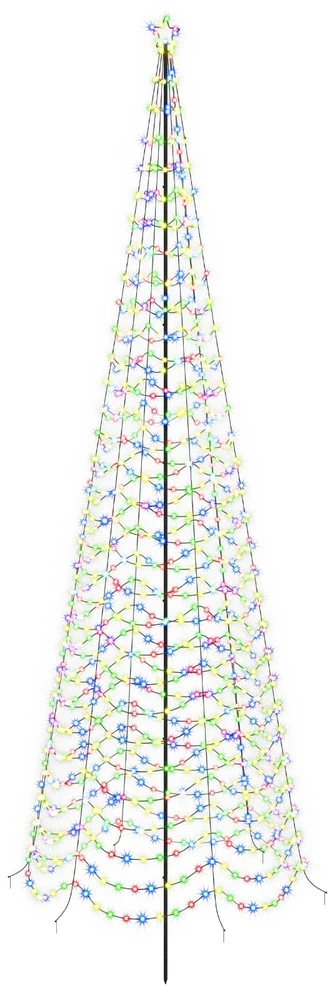 LED spiralinė Kalėdų eglutė su smaigu EKENAS 500 cm 868 LED