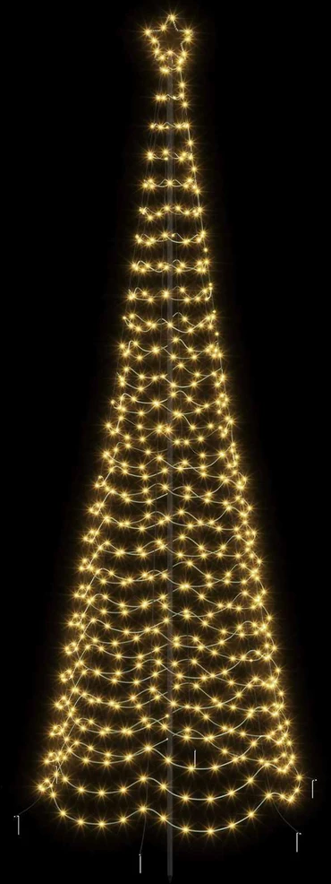 LED spiralinė Kalėdų eglutė su smaigu EKENAS 300 cm 475 LED