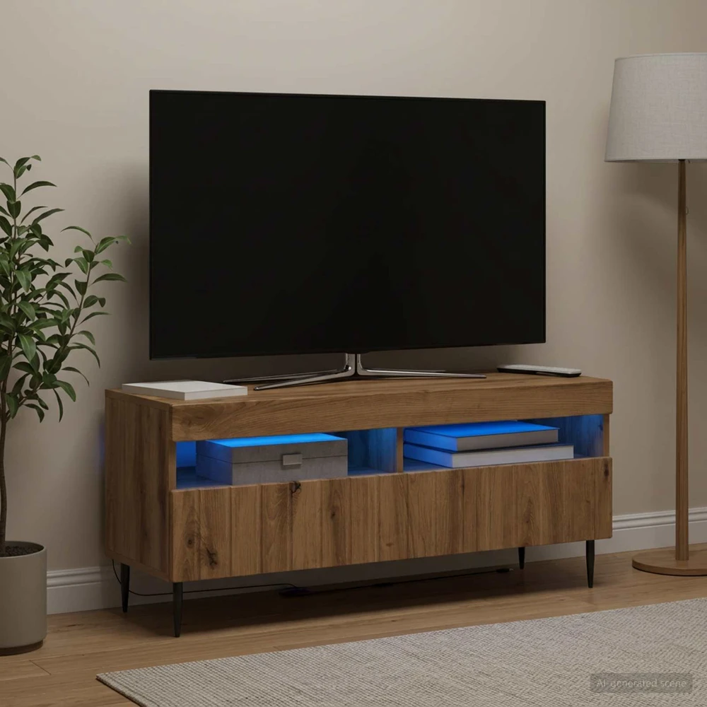 TV staliukas LED televizoriaus spintelė Artisano ąžuolo Apdirbta mediena
