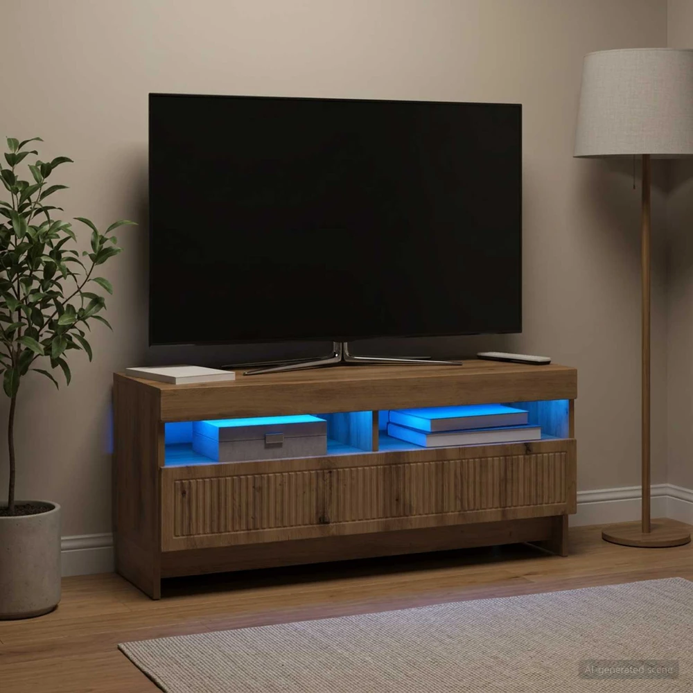 TV staliukas LED televizoriaus spintelė EDE 100 x 35 x 43 cm Artisano ąžuolo