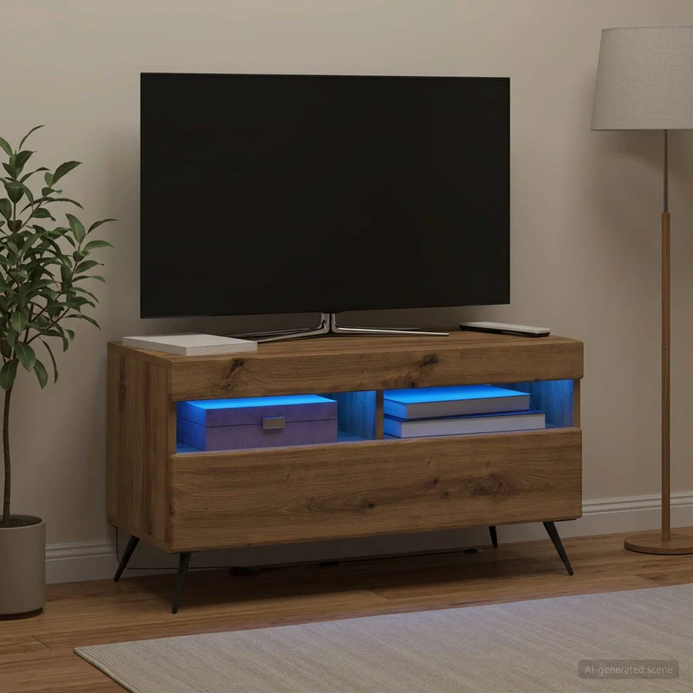 TV staliukas LED televizoriaus spintelė Artisano ąžuolo Apdirbta mediena