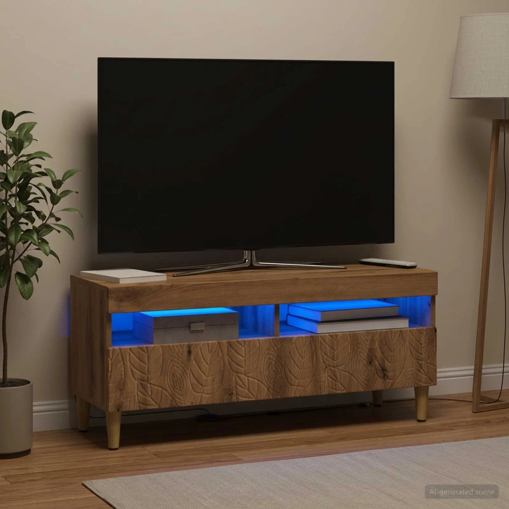 TV staliukas LED televizoriaus spintelė Artisano ąžuolo Apdirbta mediena