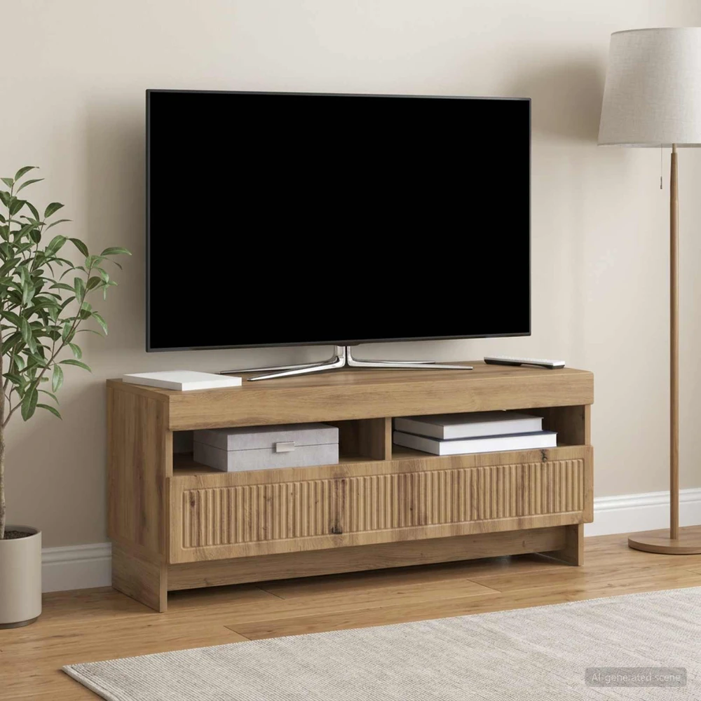 TV staliukas LED televizoriaus spintelė EDE 100 x 35 x 43 cm Artisano ąžuolo