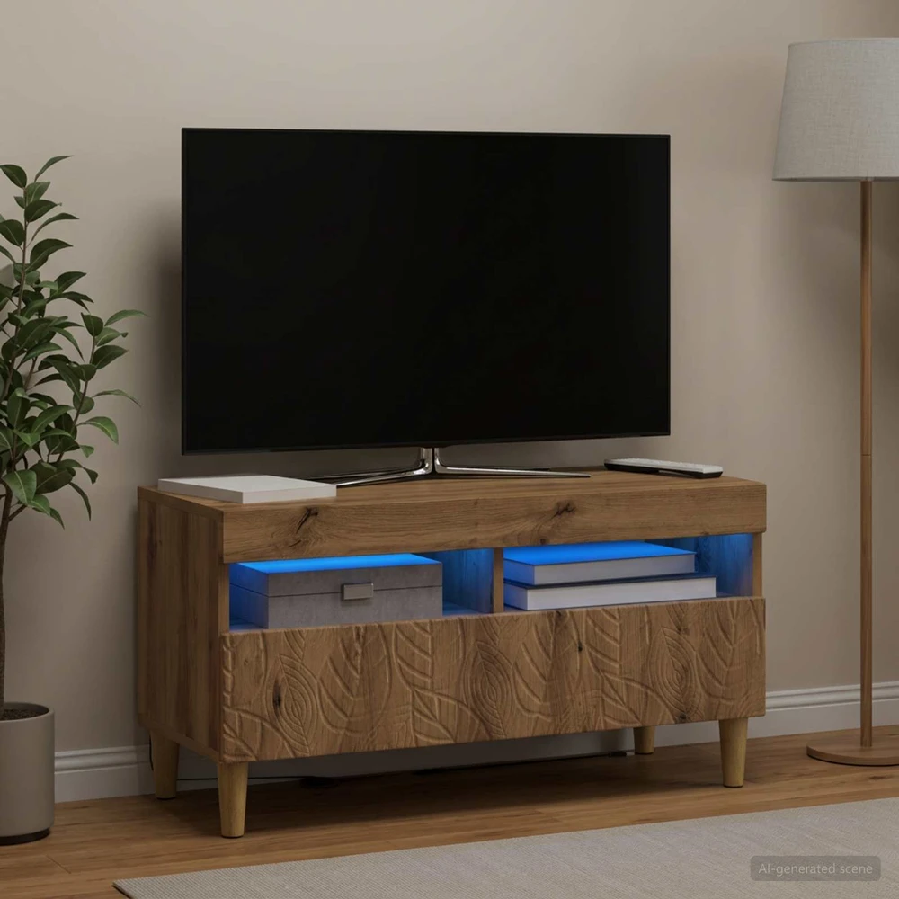 TV staliukas LED televizoriaus spintelė Artisano ąžuolo Apdirbta mediena