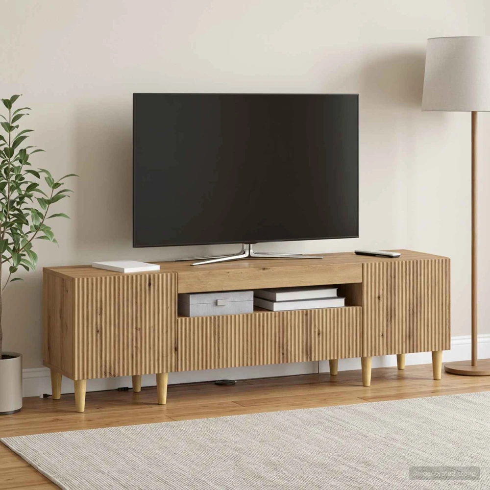 TV staliukas LED televizoriaus spintelė Artisano ąžuolo Apdirbta mediena