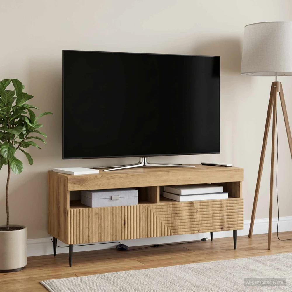 TV staliukas LED televizoriaus spintelė Artisano ąžuolo Apdirbta mediena