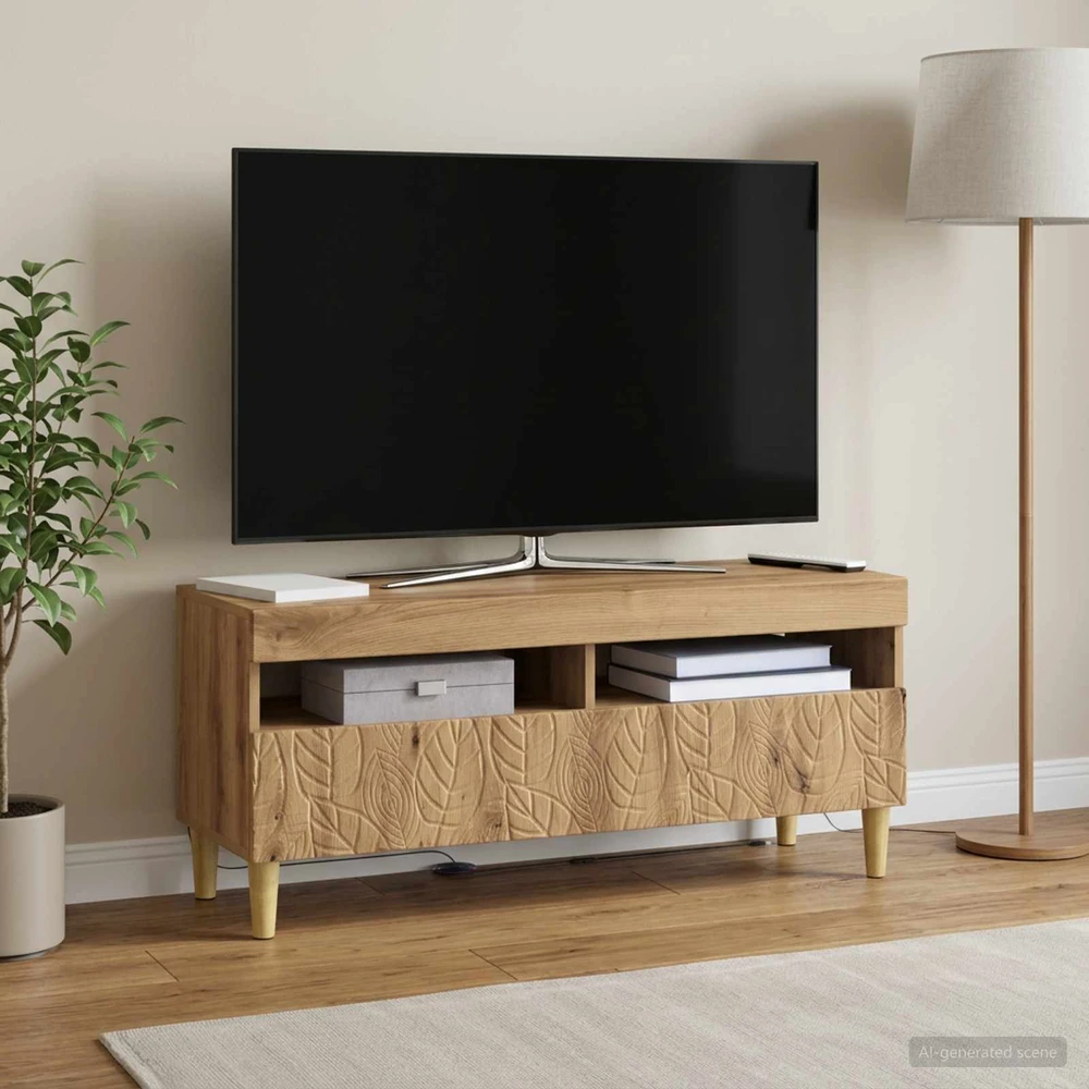 TV staliukas LED televizoriaus spintelė Artisano ąžuolo Apdirbta mediena