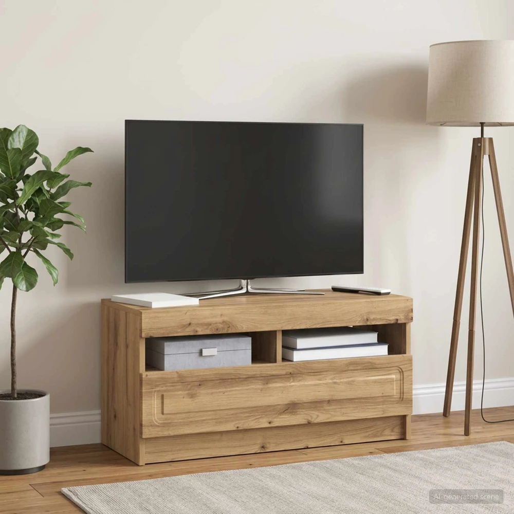 TV staliukas LED televizoriaus spintelė Artisano ąžuolo Apdirbta mediena