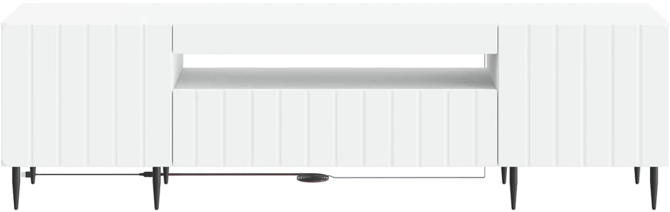 TV staliukas LED televizoriaus spintelė Balta Apdirbta mediena
