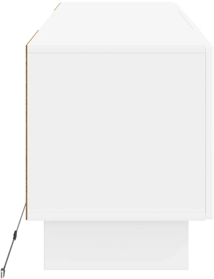 TV staliukas LED televizoriaus spintelė Balta Apdirbta mediena