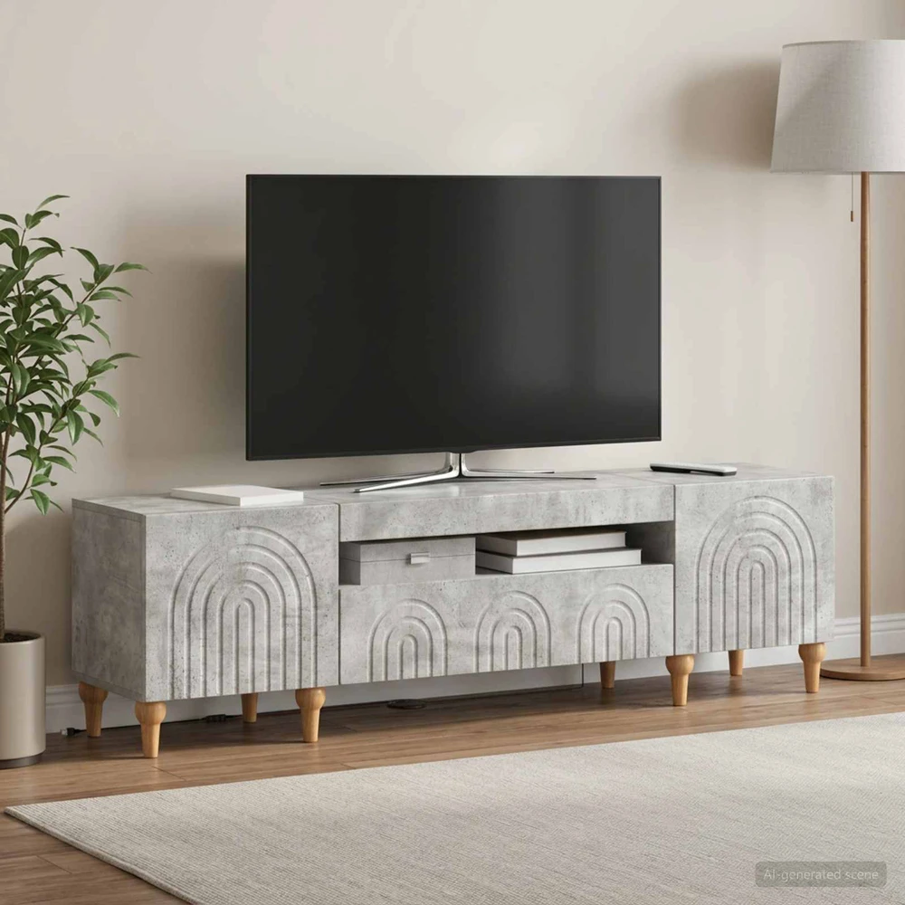TV staliukas LED televizoriaus spintelė ALKMAAR 153 x 35 x 43 cm