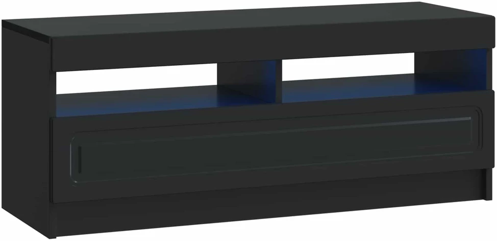 TV staliukas LED televizoriaus spintelė Juoda Apdirbta mediena