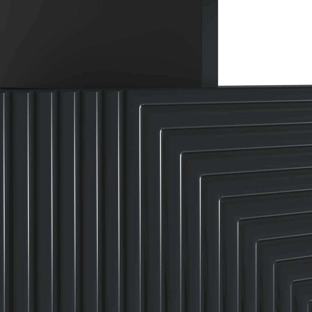 TV staliukas LED televizoriaus spintelė Juoda Apdirbta mediena