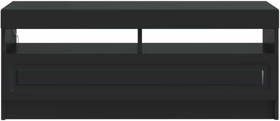 TV staliukas LED televizoriaus spintelė Juoda Apdirbta mediena