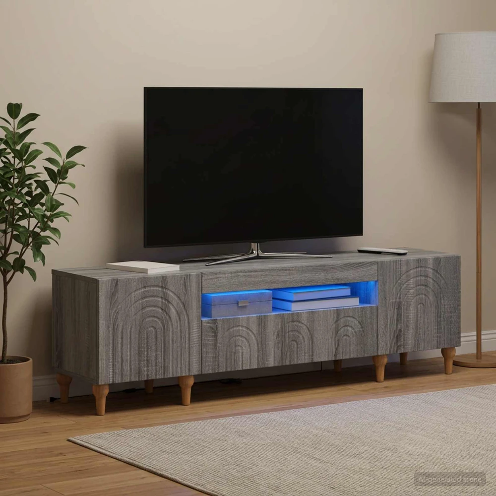 TV staliukas LED televizoriaus spintelė ALKMAAR 153 x 35 x 43 cm