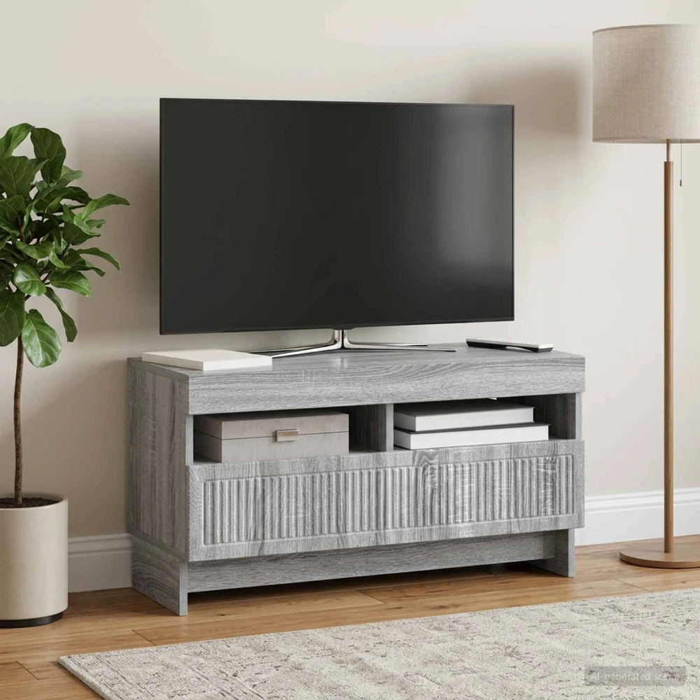 TV staliukas LED televizoriaus spintelė Pilka Sonoma Apdirbta mediena