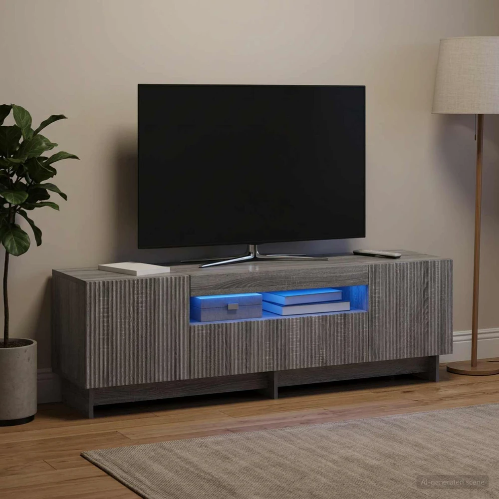 TV staliukas LED televizoriaus spintelė EDE 153 x 35 x 43 cm Pilka Sonoma