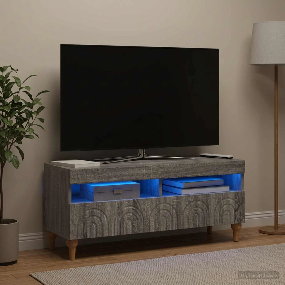 TV staliukas LED televizoriaus spintelė ALKMAAR 100 x 35 x 43 cm