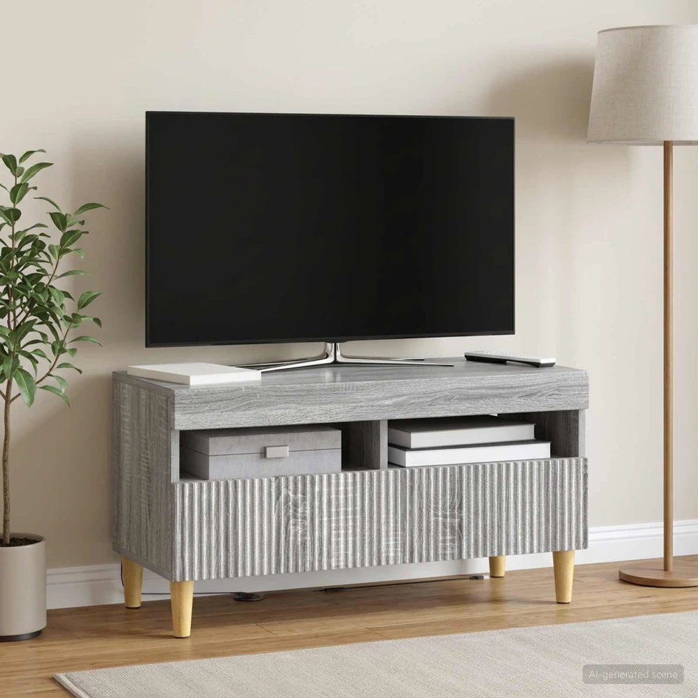 TV staliukas LED televizoriaus spintelė ARNHEM 81 x 35 x 43 cm Pilka Sonoma