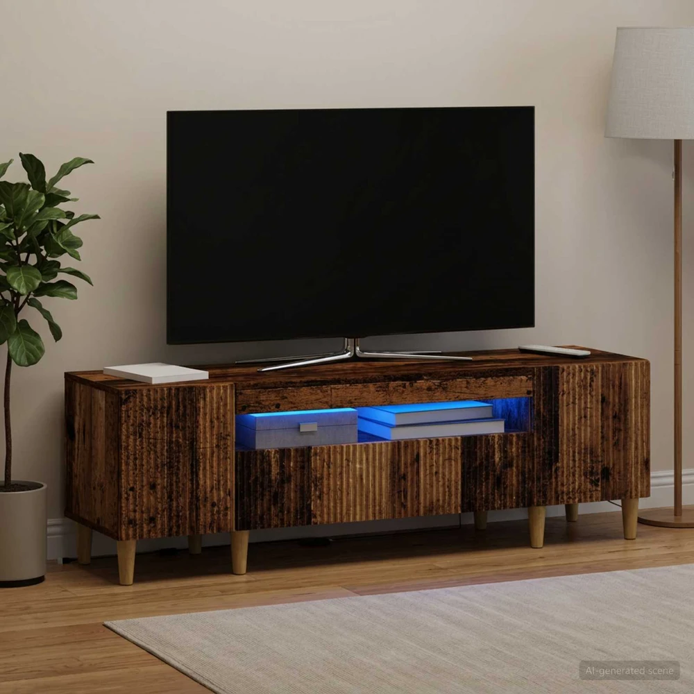 TV staliukas LED televizoriaus spintelė Sendintos medienos Apdirbta mediena
