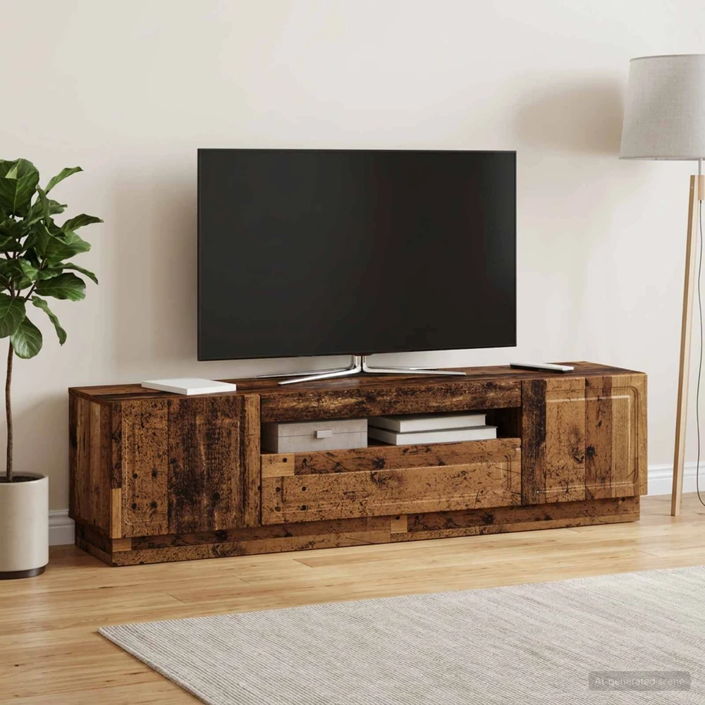 TV staliukas LED televizoriaus spintelė Sendintos medienos Apdirbta mediena