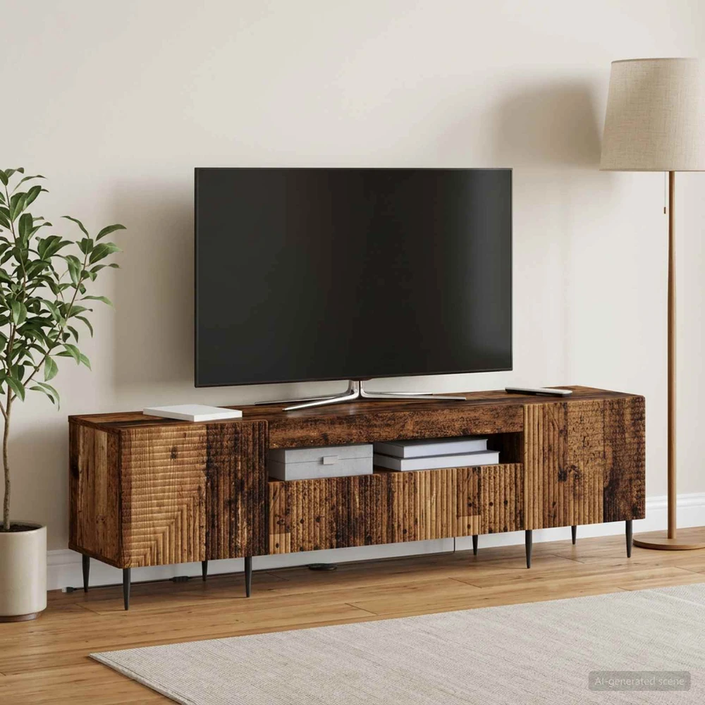 TV staliukas LED televizoriaus spintelė Sendintos medienos Apdirbta mediena