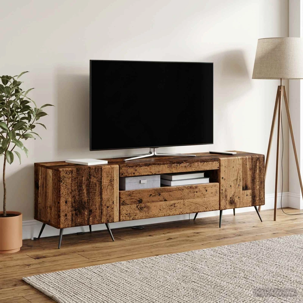 TV staliukas LED televizoriaus spintelė Sendintos medienos Apdirbta mediena