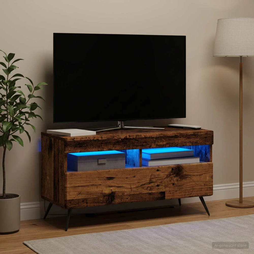 TV staliukas LED televizoriaus spintelė Sendintos medienos Apdirbta mediena