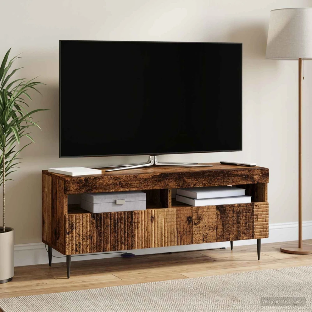 TV staliukas LED televizoriaus spintelė Sendintos medienos Apdirbta mediena