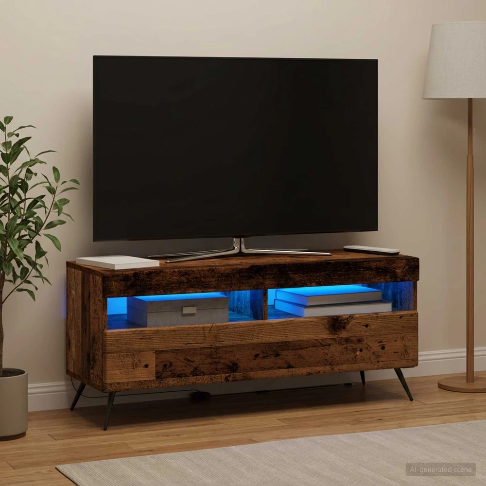 TV staliukas LED televizoriaus spintelė Sendintos medienos Apdirbta mediena
