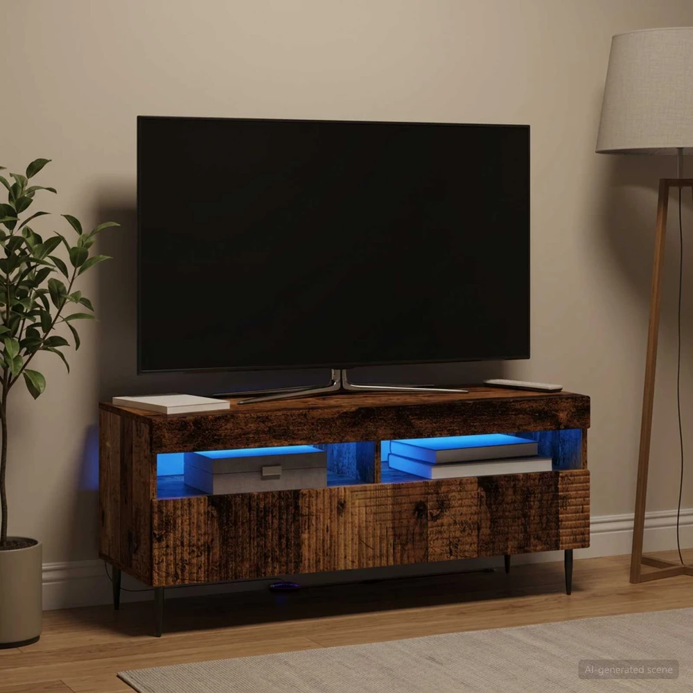 TV staliukas LED televizoriaus spintelė Sendintos medienos Apdirbta mediena