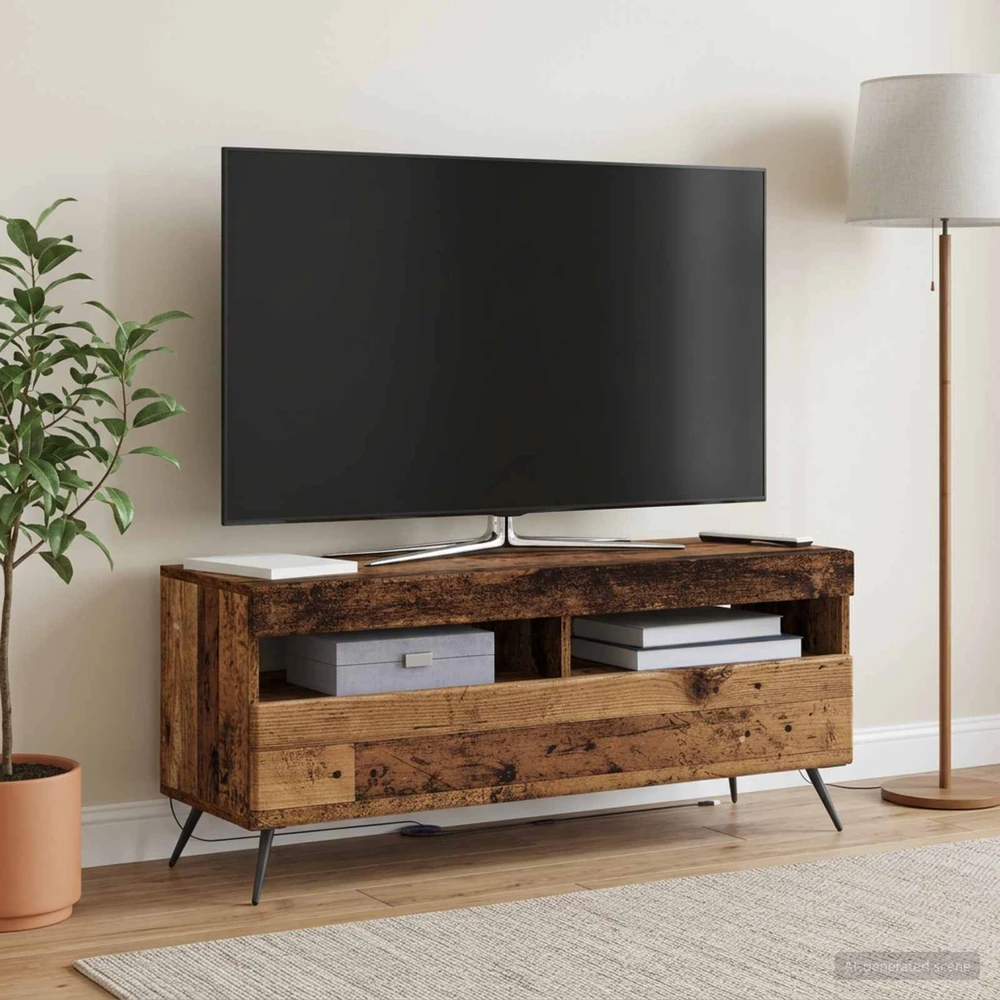 TV staliukas LED televizoriaus spintelė Sendintos medienos Apdirbta mediena