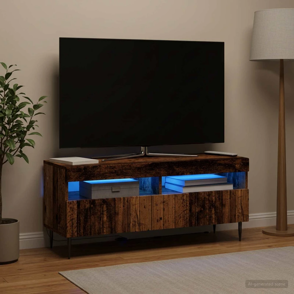 TV staliukas LED televizoriaus spintelė Sendintos medienos Apdirbta mediena
