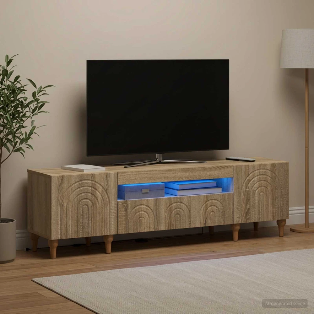 TV staliukas LED televizoriaus spintelė ALKMAAR 153 x 35 x 43 cm