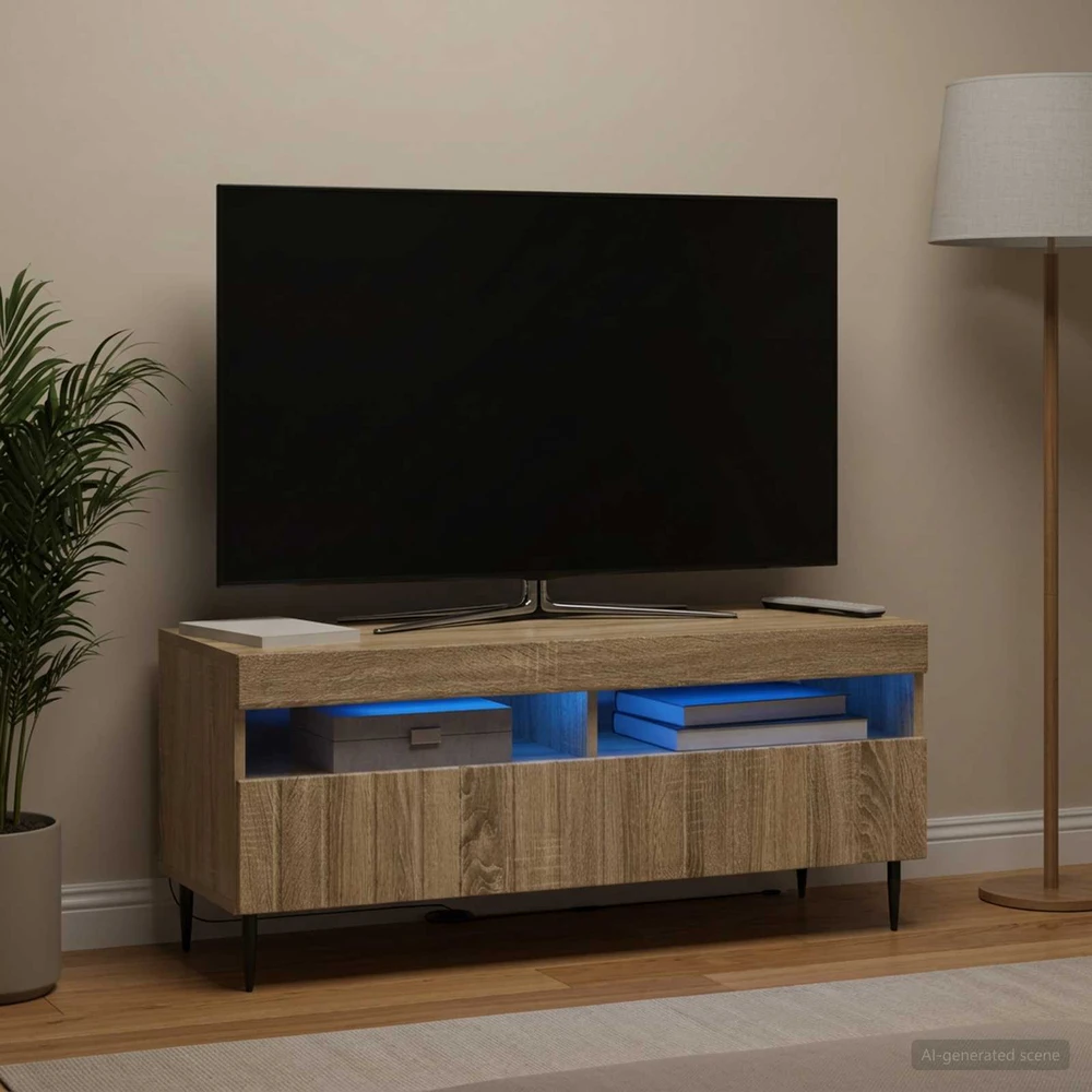 TV staliukas LED televizoriaus spintelė ZWOLLE 100 x 35 x 43 cm