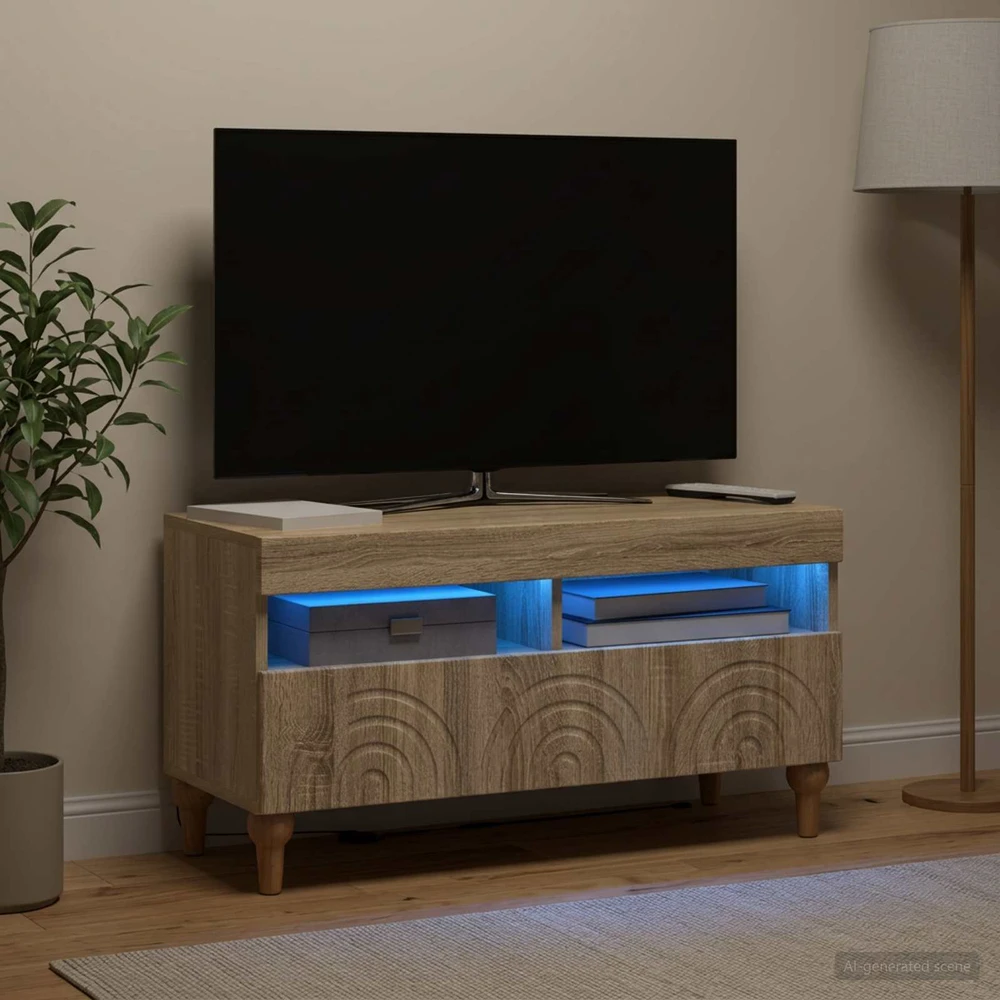 TV staliukas LED televizoriaus spintelė ALKMAAR 81 x 35 x 43 cm