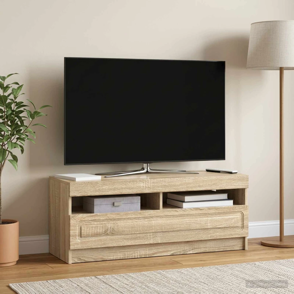 TV staliukas LED televizoriaus spintelė Sonoma ąžuolas Apdirbta mediena