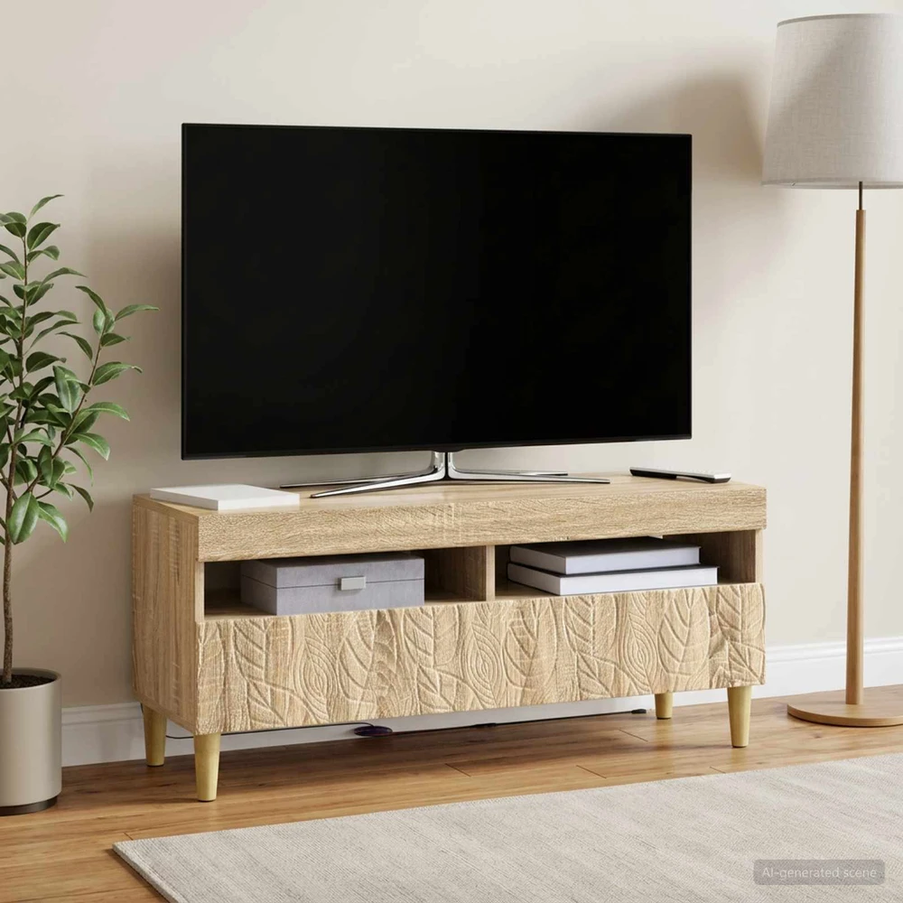 TV staliukas LED televizoriaus spintelė Sonoma ąžuolas Apdirbta mediena