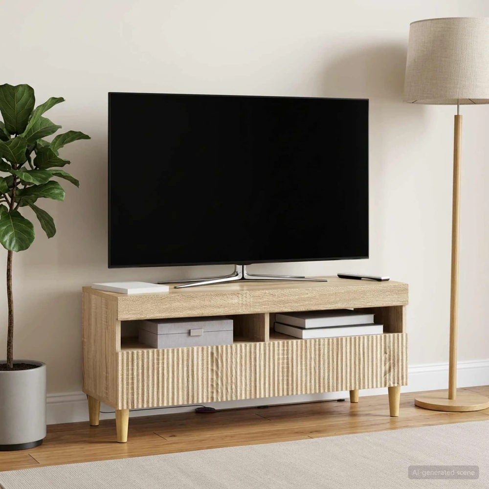 TV staliukas LED televizoriaus spintelė Sonoma ąžuolas Apdirbta mediena