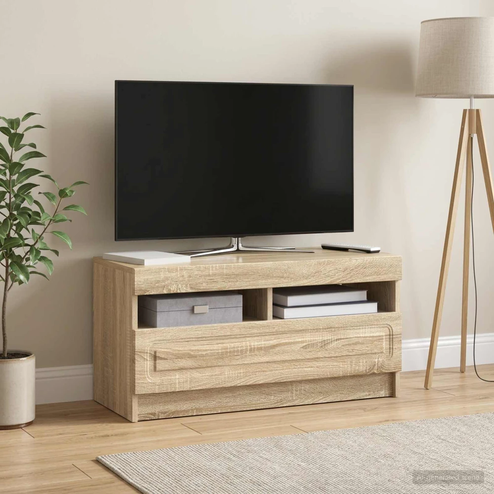 TV staliukas LED televizoriaus spintelė Sonoma ąžuolas Apdirbta mediena